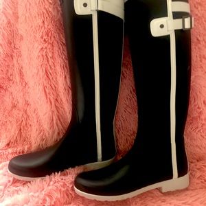 Brand New Blue/White Hunter Tall Boots-Sz 8